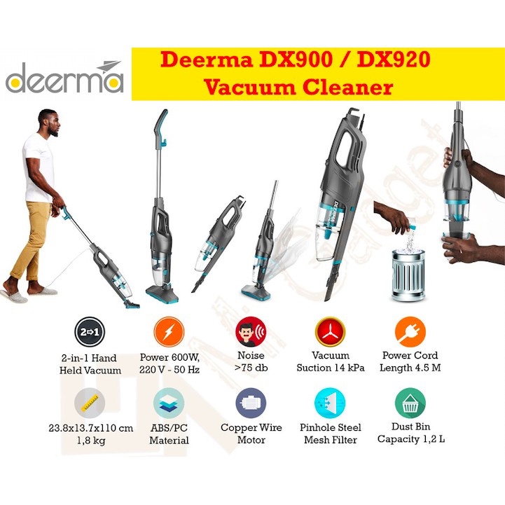 Máy hút bụi cầm tay gia đình Deerma DEM-DX900 / DX920 14000Pa - Lọc INOX