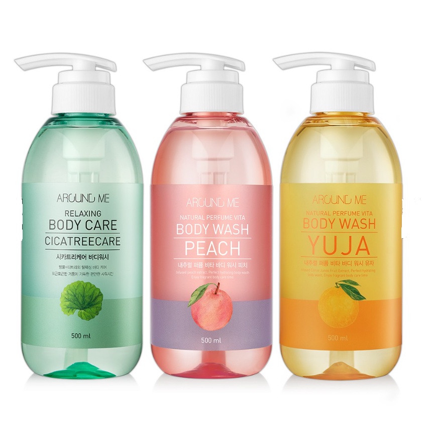 Sữa Tắm AROUND ME Hương Nước Hoa Lưu Giữ Hương Lâu, Dưỡng Ẩm Cơ Thể 500ml Chính Hãng Hàn Quốc