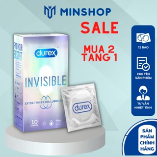 Bao Cao Su Durex Invisible Extra Thin Extra Sensitive siêu mỏng ôm sát hộp 10 bao