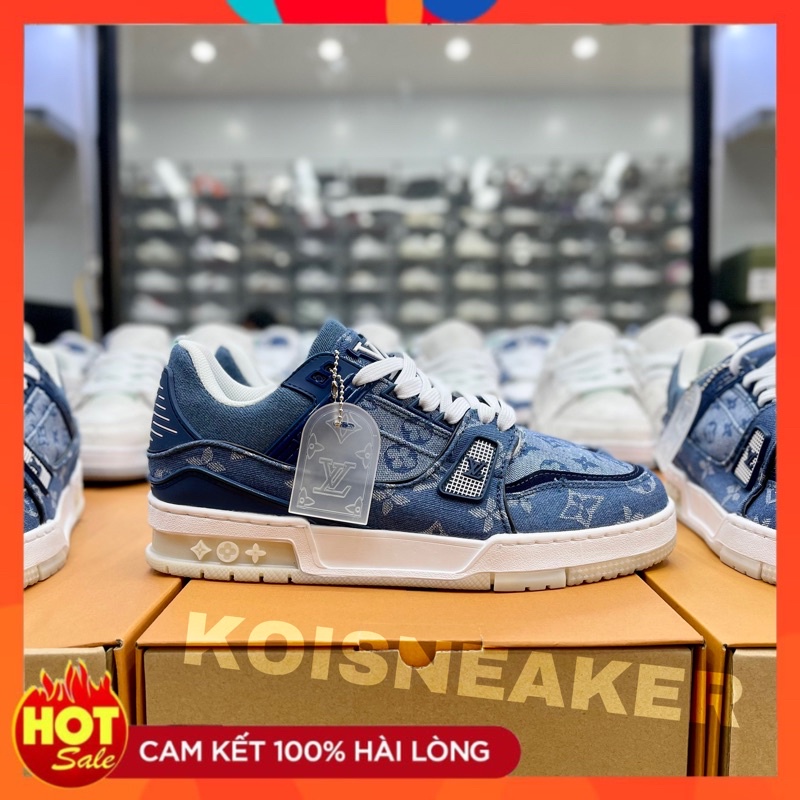 Giày Sneaker Luôn Vui Tươi bản vải bò xịn, box rút có box catton bảo vể || Ảnh thật
