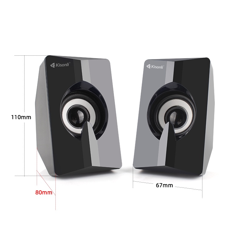 LOA MÁY TÍNH L-2020 2.0 2C/BỘ MÀU ĐEN KISONLI 3Wx2