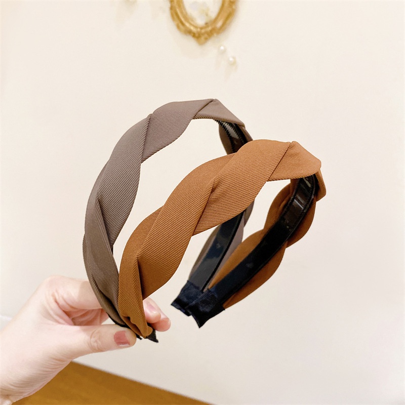 Băng Đô Xoắn Cài Tóc Phong Cách Hàn Quốc Cổ Điển Thu Đông Mới