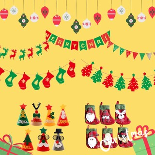 Đồ Trang Trí Noel Dây cờ treo trang trí Giáng Sinh Dây Chữ Giáng Sinh trang trí 3m