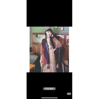 Áo choàng len đan du mục phong cách boho oder15ngay