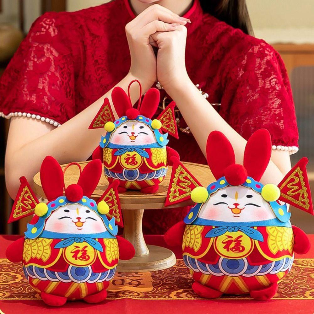 ANEMONE Đồ chơi nhồi bông Hình Thỏ Hoàng Đạo Sáng Tạo Trang Trí Ba Lô / Túi Xách Cho Bé DIY Mừng Năm Mới