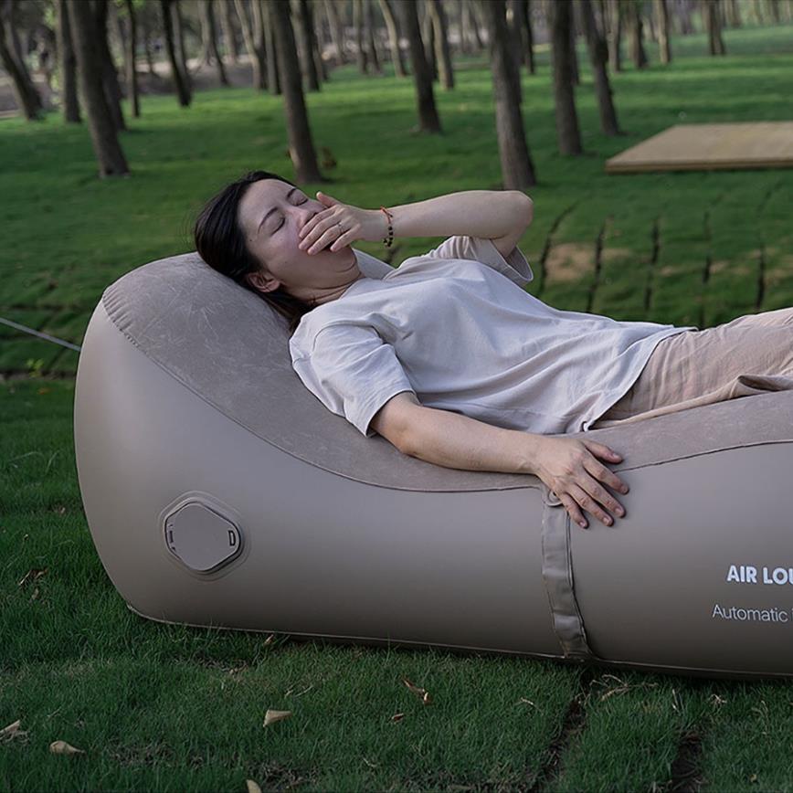 Ghế sofa giường, Ghế hơi dã ngoại dạng bơm tự động không cần cắm điện  chịu tải siêu tốt, chất nhung | BigBuy360 - bigbuy360.vn