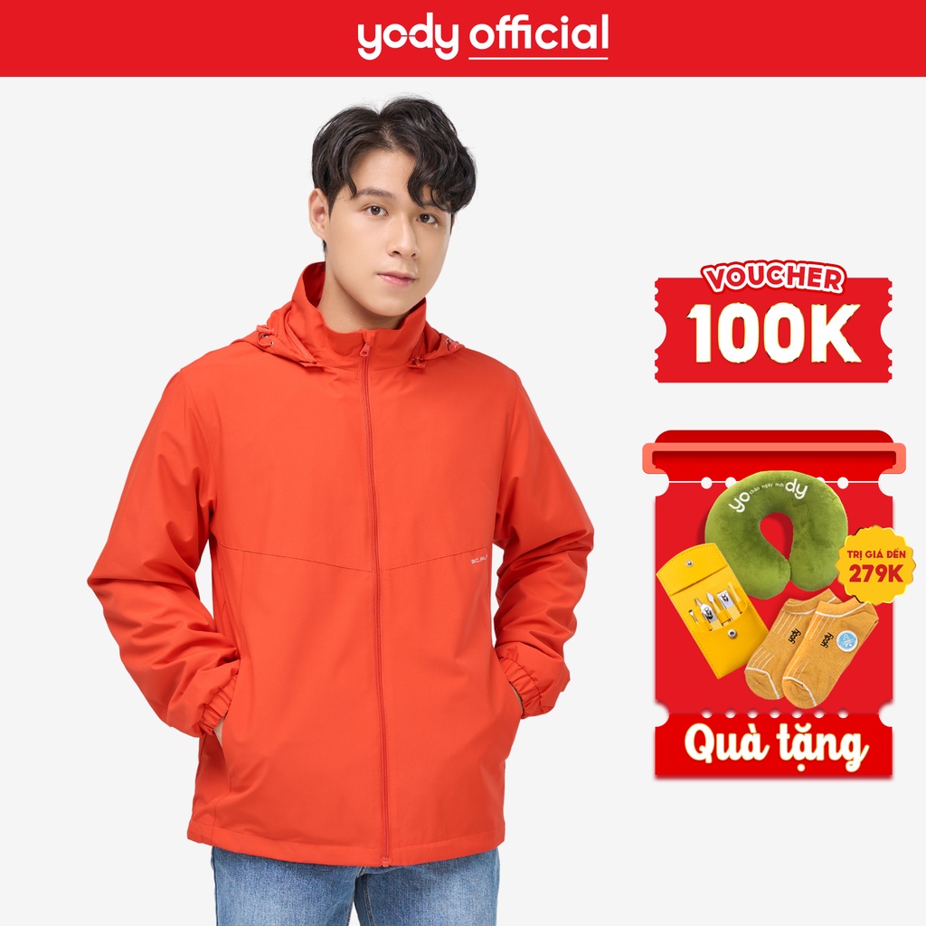 Áo khoác gió nam 3C Plus YODY có mũ 2 lớp giữ ấm tốt cản gió cản bụi trượt nước - AKM5037 - MAK25