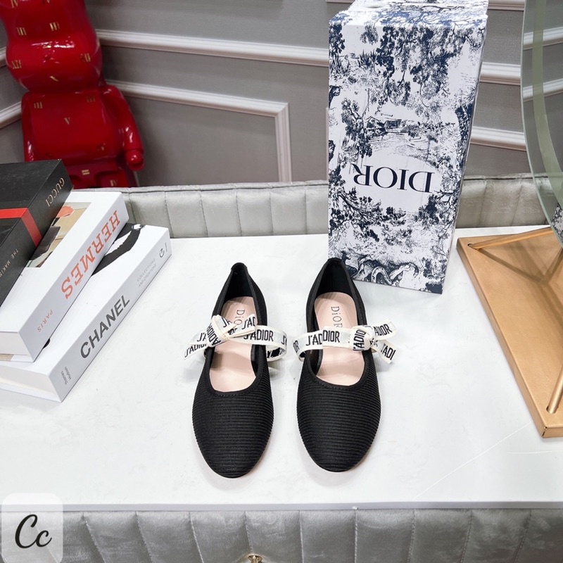 Giầy Bệt Nơ Dior Gân Full Size 35-39  -  By Anh Dinh Phuong