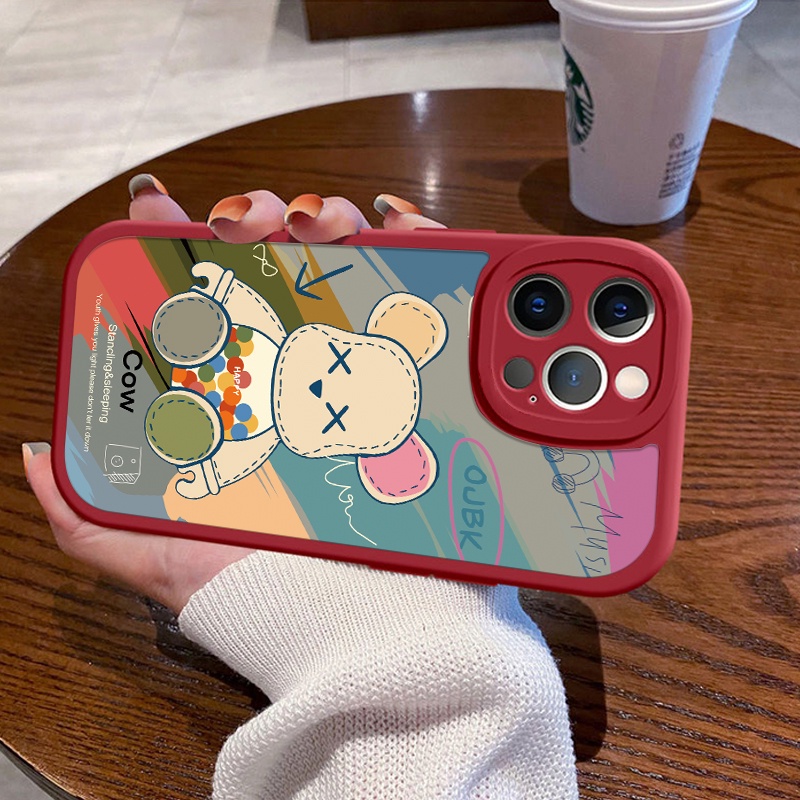 Ốp Điện Thoại Chống Rơi Hình Gấu Cho iPhone 11 13 12 Pro MAX 6 6Plus 7 8 Plus 14 XR X XS MAX SE 2020 11Promax 14Pro
