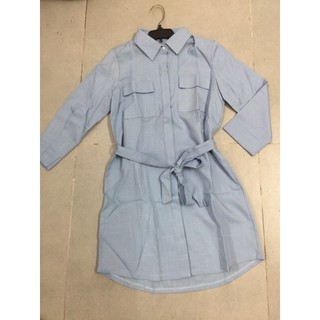 Đầm sơ mi nữ có dây đai lưng