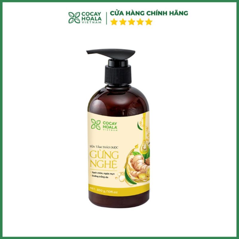 Sữa tắm thảo dược gừng nghệ - dưỡng trắng da,ngăn liền sẹo,mờ thâm nám sạm,giữ ấm,phòng cảm tránh gió