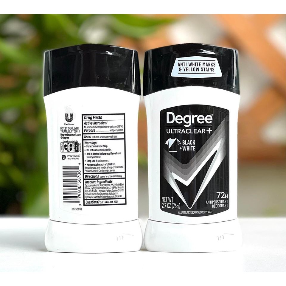 Lăn Sáp Khử Mùi Nam Degree Men UltraClear 76g USA