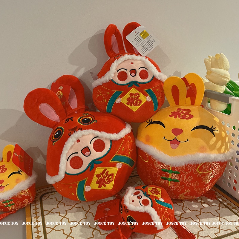 Thỏ Nhồi Bông Phong Cách Trung Hoa Trang Trí Năm Mới 2023