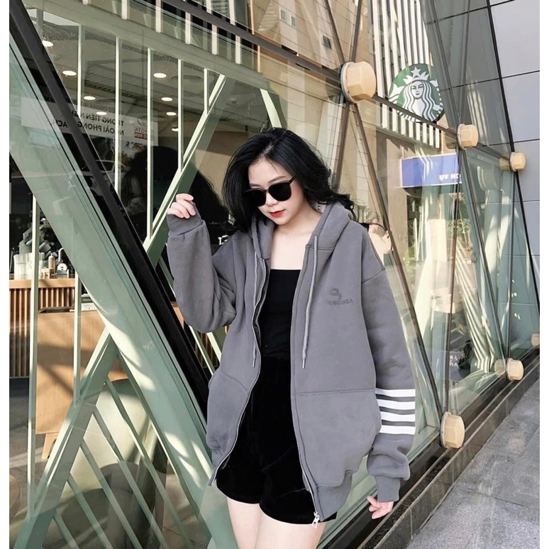 Áo khoác logo Bale mũ 2 lớp vạch tay TH6