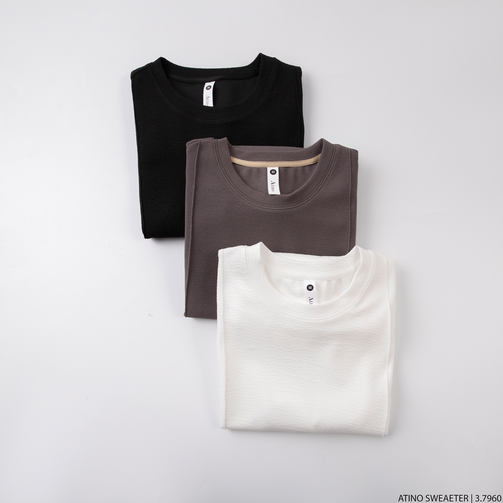 Áo Thun Dài Tay Nam Trơn ATINO Chất Liệu Cotton Ấm Áp Thấm Hút Tốt Và Có Độ Bền Cao Form Regular AN3.7960