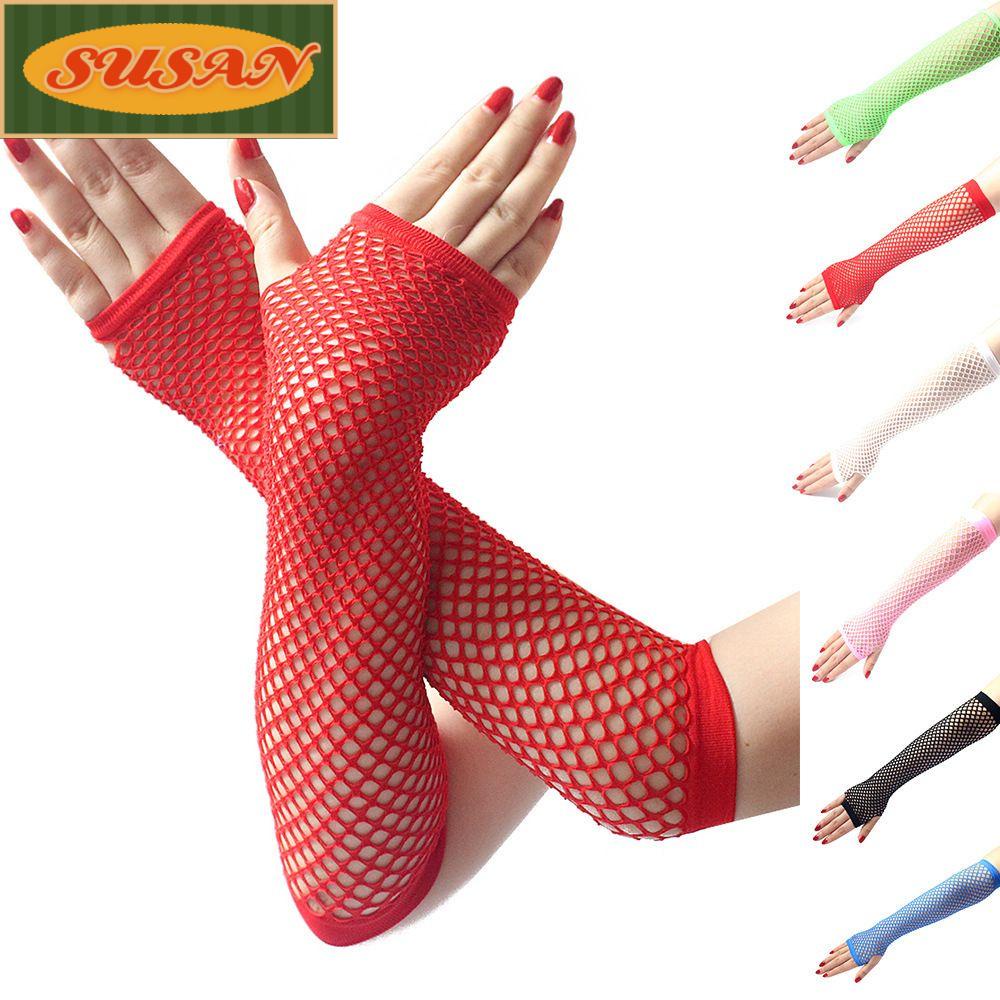 Găng Tay Lưới Hở Ngón Phong Cách Gothic Punk Cho Nữ