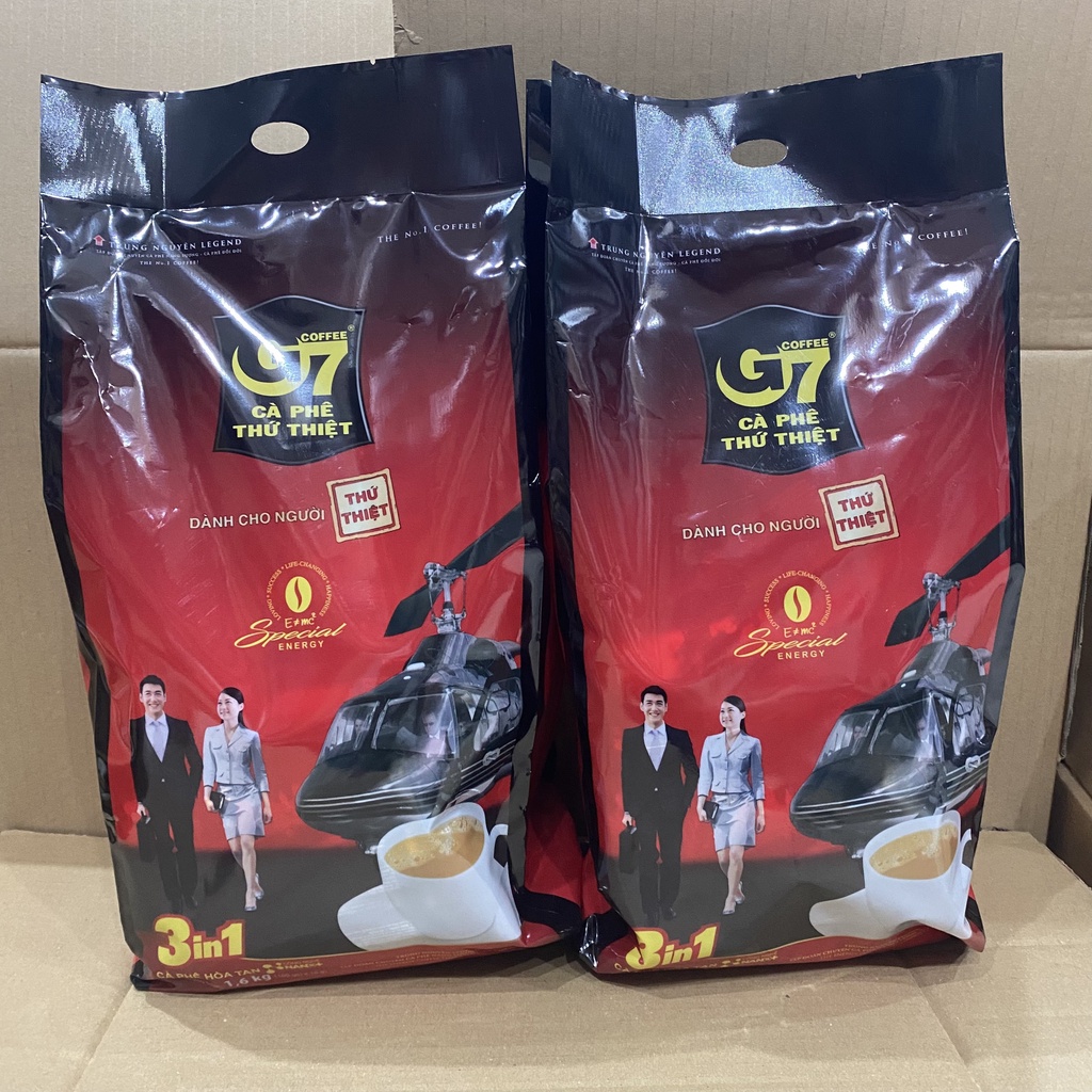 Cà Phê Sữa Hòa Tan Trung Nguyên G7 3in1 - Bịch 100 Gói dài