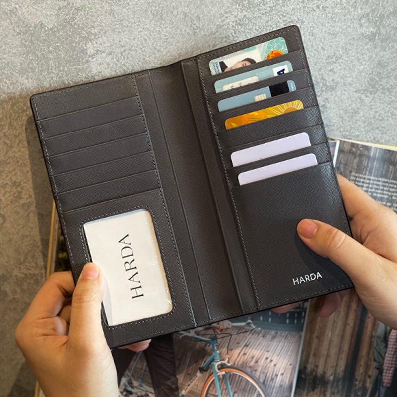 Ví Da Cầm Tay Harda Da cao cấp Saffiano