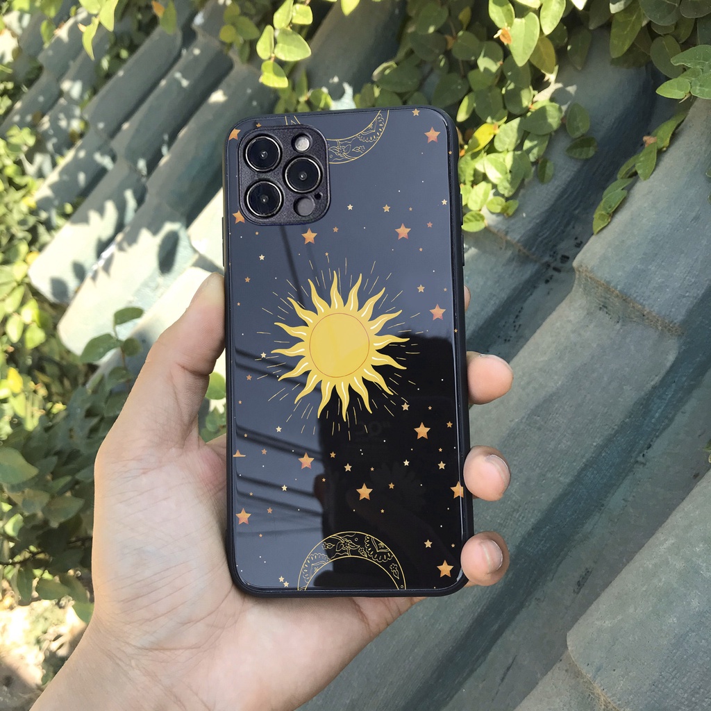 Ốp lưng iphone cường lực cao cấp Sun cho iphone 13 14 pro max mini 12 11 pro max mini 7 8 6 s plus X r s max Se 2020