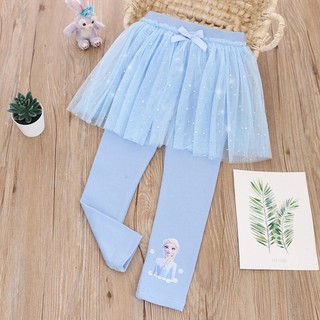 Quần váy bé gái hoai tiết elsa nhấp nhánh