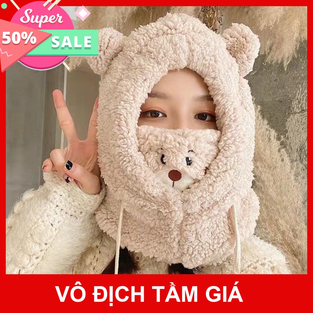 Mũ len hình con Cừu Hàn Quốc, Mũ len mùa đông, Quà tặng dễ thương dành cho các bạn nữ