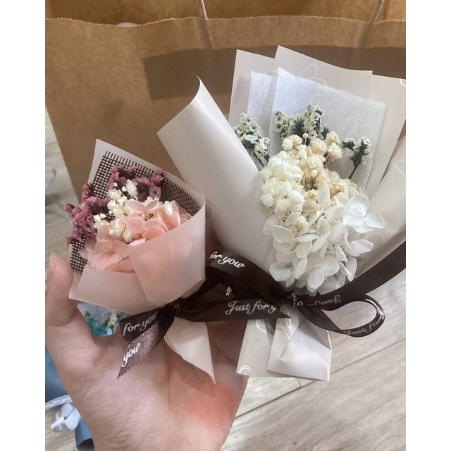 Bó hoa khô mini trang trí hộp quà