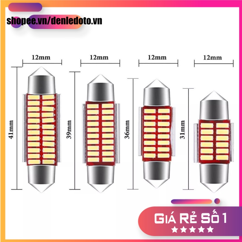 Đèn LED trần ô tô, xe hơi full size phù hợp mọi loại xe