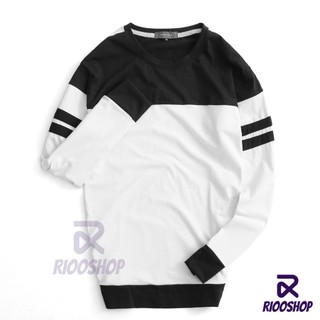 [XẢ KHO] Áo thun nam tay dài hàn quốc tay phối sọc RKL021- áo phông nam dài tay đẹp