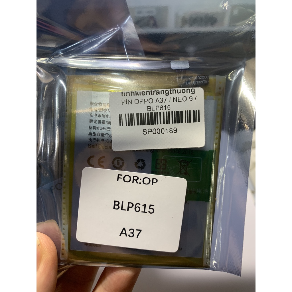 Pin zin op po A37 / neo 9 / BLP615 / 2550 mAh - có bảo hành