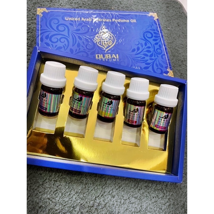 [Sỉ-Rẻ] Set 5 Chai Tinh Chất Nước Hoa Vùng Kjn Dubai United Perfume Oil Ngọt Ngào, Quyến Rũ - QT783 [Lẻ-Sỉ]