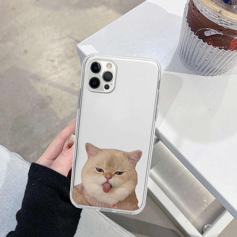 Ốp bảo vệ cam iphone mèo bướng bỉnh độc đáo cạnh vuông cho 6/6splus/7/7plus/8/8plus/x/xr/xs/11/12/13/14/pro/max/plus/