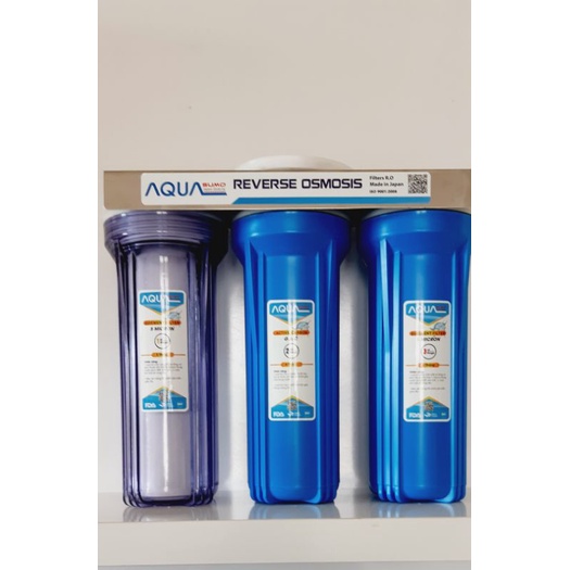 Bộ lọc sinh hoạt 3 cốc Aqua đầy đủ lõi , phụ kiện phi 21