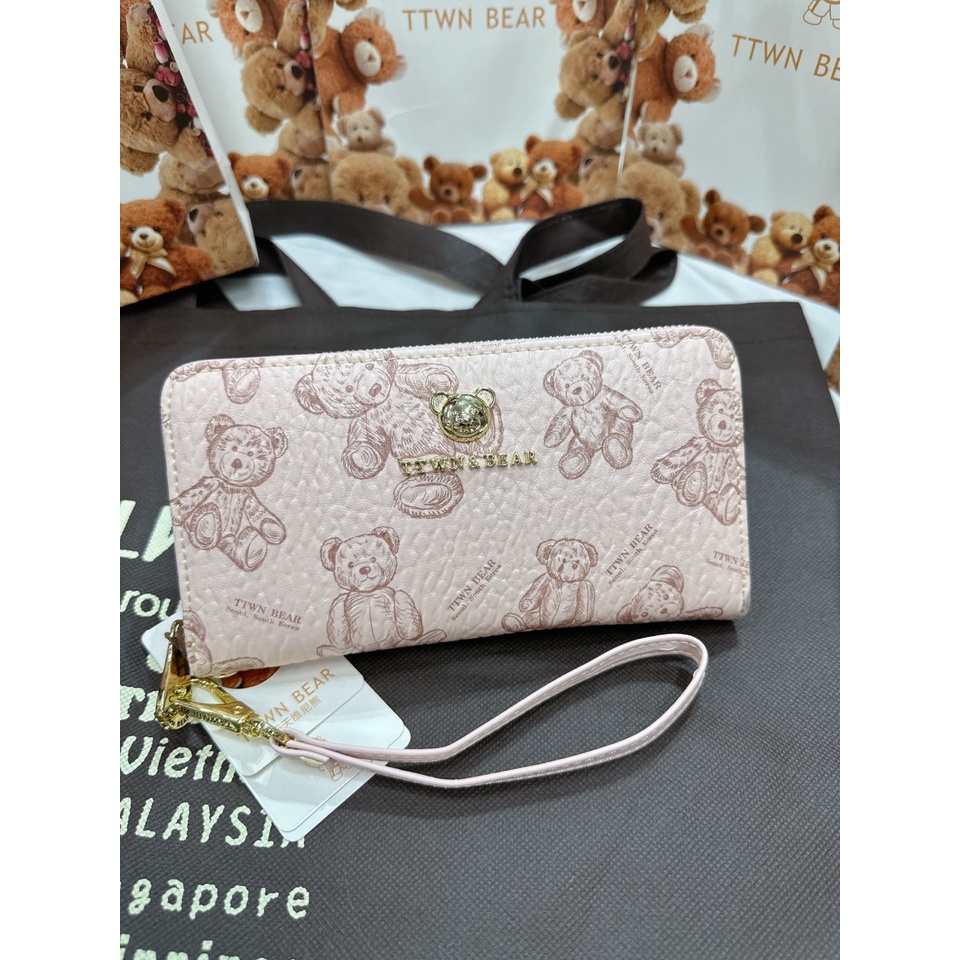 [HÀNG MỚI VỀ] VÍ DÀI KÈM DÂY DA NGẮN PHÙ HỢP ĐI HỌC ĐI CHƠI ĐI TIỆC - CHÍNH HÃNG TTWN BEAR - PICK TRỰC TIẾP STORE THÁ