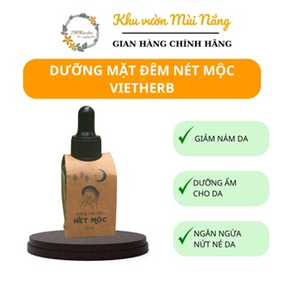 Dưỡng mặt đêm nét mộc 25ml vietherb - dầu mù u, dầu vừng và dầu hạt lanh