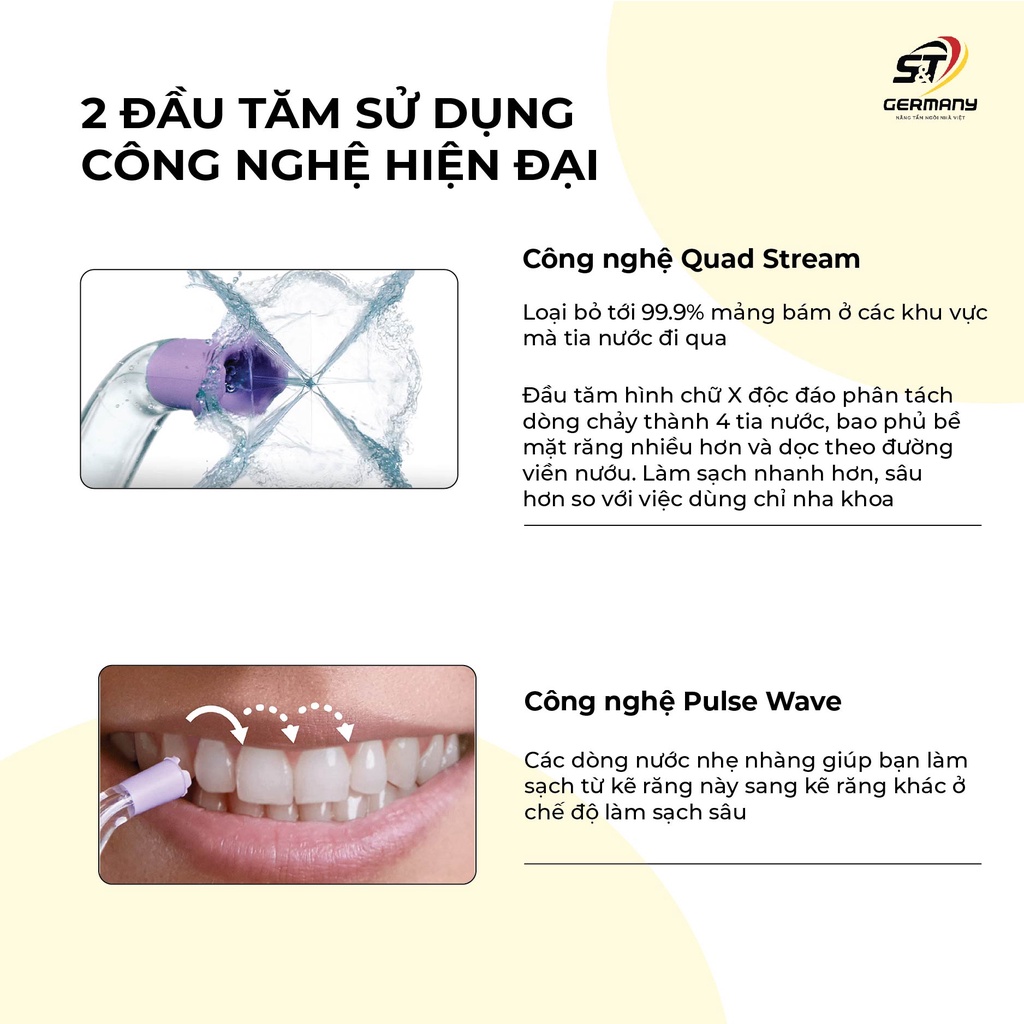 Tăm nước Philips, máy tăm nước HX3806/33 HX3806/31 giúp làm sạch sâu phù hợp cho người niềng răng nội địa Đức Germanysnt