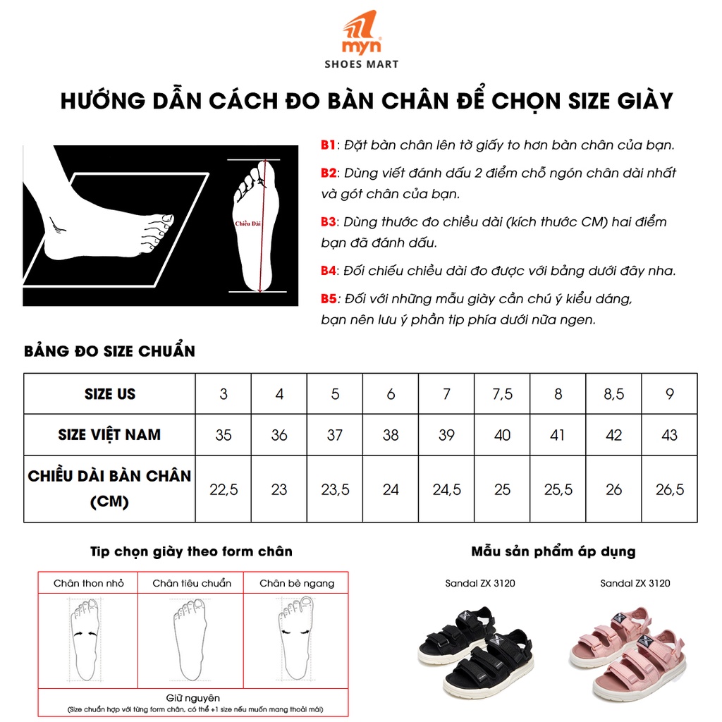 Giày Sandal Nam nữ ZX 3120 - The Meta