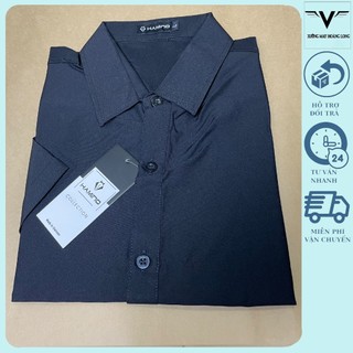 Áo sơ mi nam ngắn tay trơn basic chất vải cotton lụa