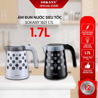 Ấm đun nước siêu tốc sokany 1621 1.7l bảo hành 7 ngày
