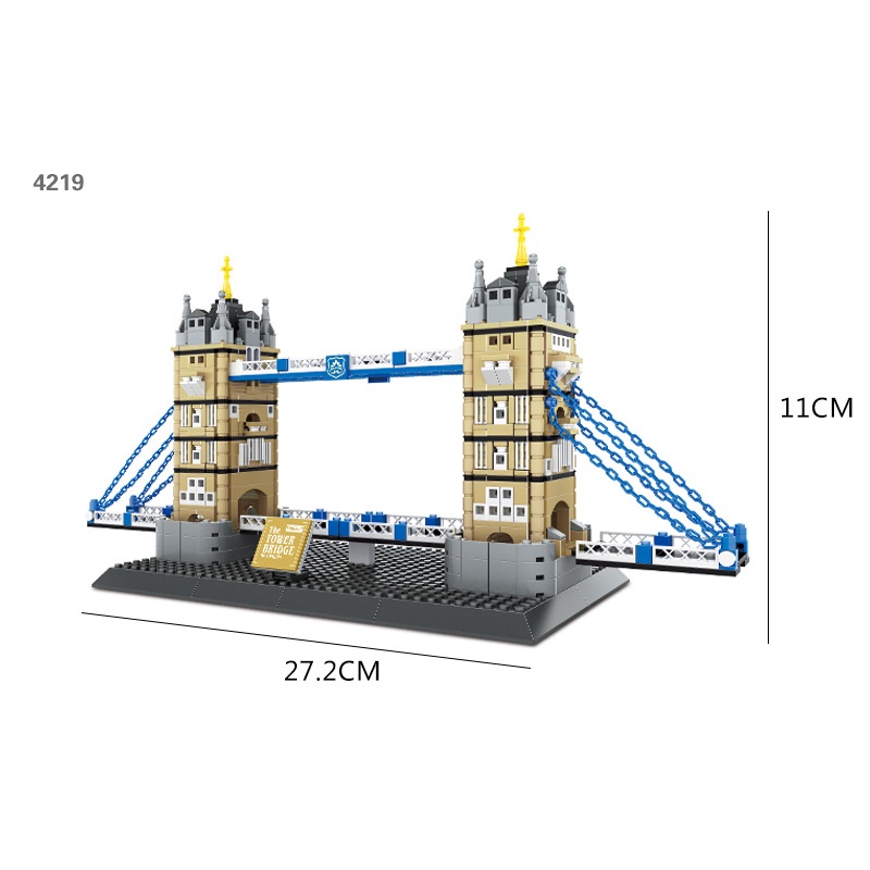 Đồ chơi lắp ráp mô hình cây cầu Tháp Luân Đôn-The Tower Bridge Of London-ENGLAND-4219