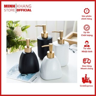 Bình xịt đựng sữa tắm, dầu gội, dầu xả, nước rửa tay,...bằng gốm sứ Bát Tràng