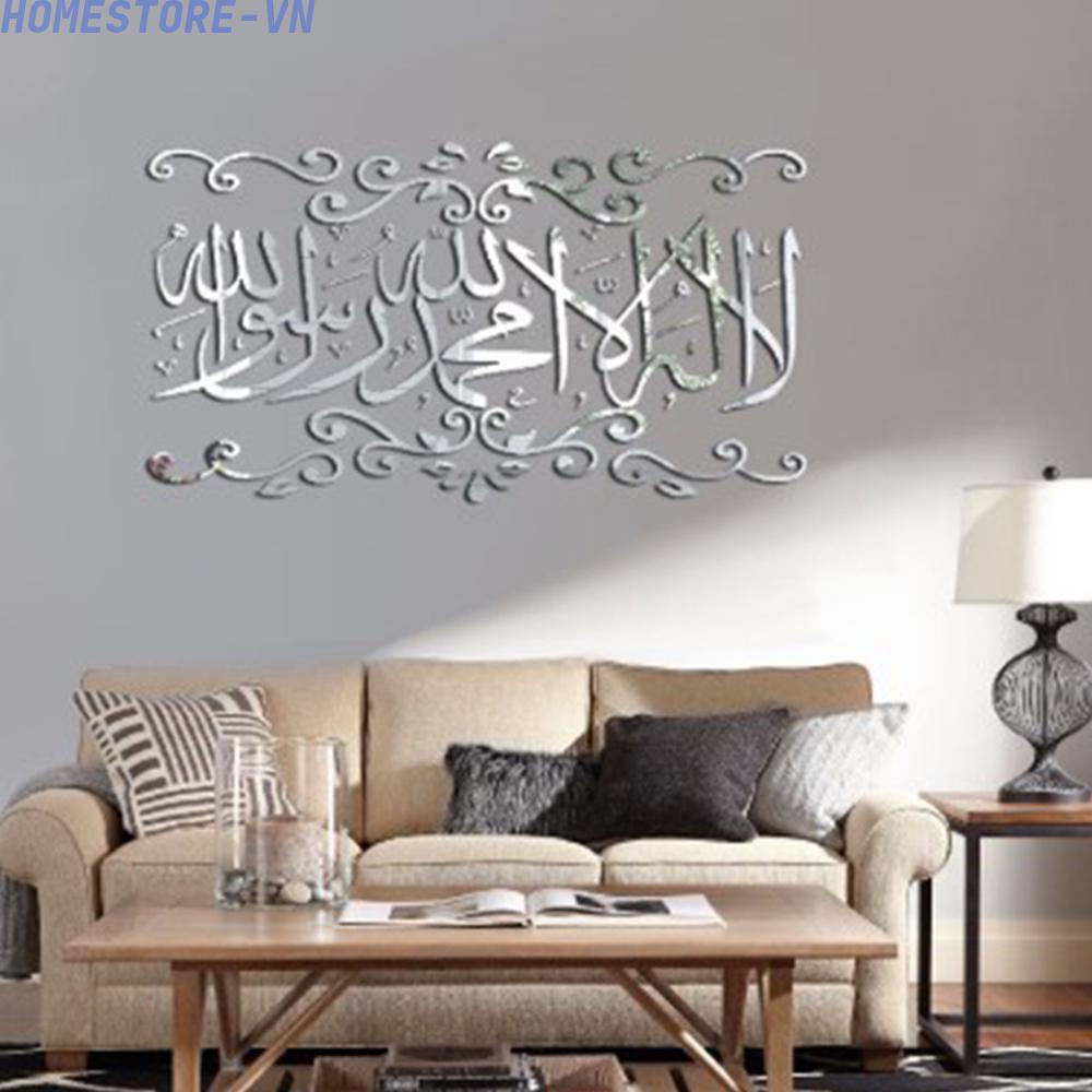 Gương Dán Tường Acrylic 3D Trang Trí Nhà Ở Phong Cách Hồi Giáo