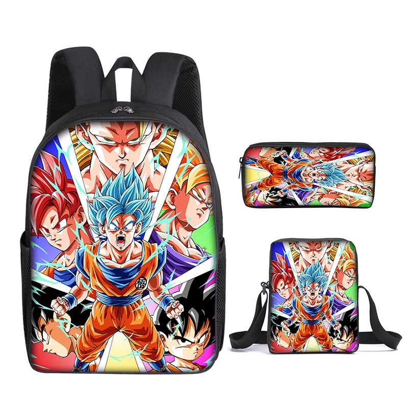 Ba Lô Đi Học In Họa Tiết Hoạt Hình Dragon Ball Cho Bé Lớp 3-6
