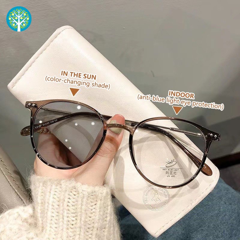 Mắt Kính Chống Tia UV400 Gọng Kim Loại Có Thể Thay Thế Dành Cho Nữ