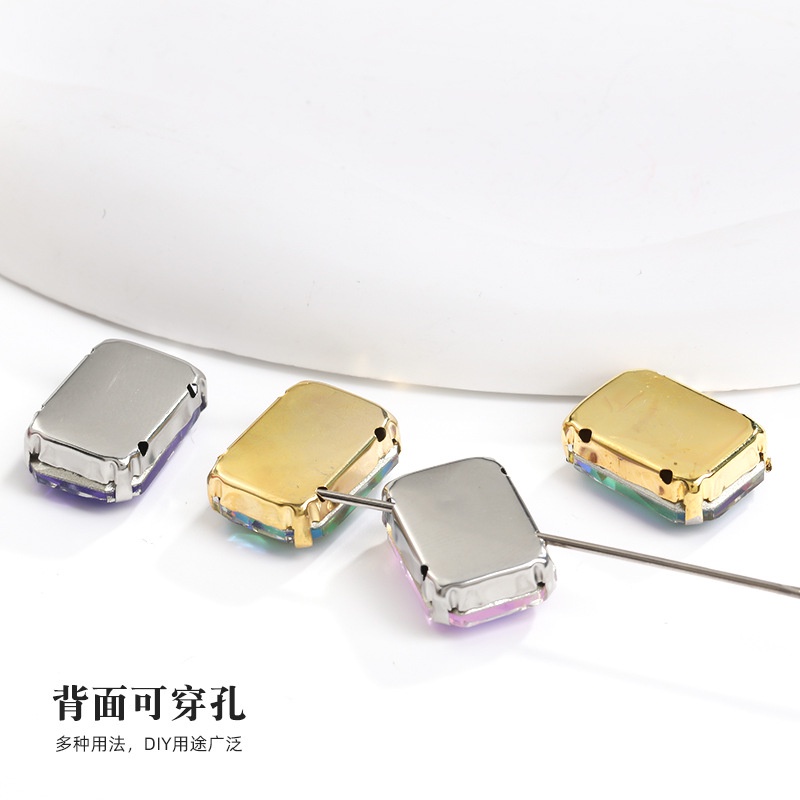 Set 10 Mũi Khoan Lỗ Hình Chữ Nhật Mạ Điện Nhiều Màu Sắc Dùng Để Khoan Kính / Quần Áo diy