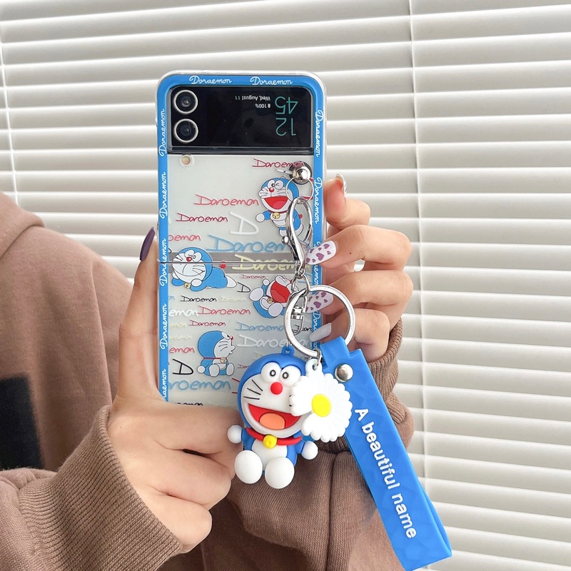 Ốp Điện Thoại Họa Tiết Hoạt Hình Doraemon Cho Samsung Galaxy Z Flip 4 3 2 1 5 5G Flip3 Flip4 Flip5 Z Fold 4 3 2 Fold3