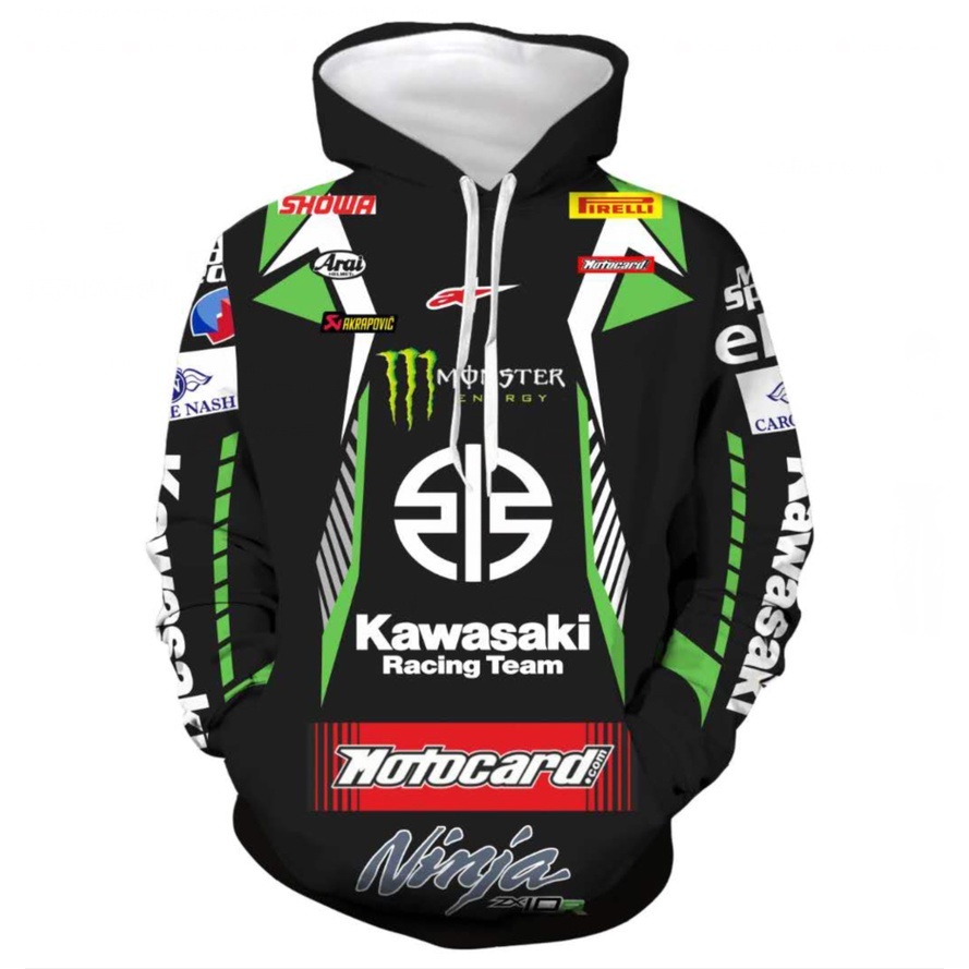 Áo Khoác Hoodie Kawasaki Có Mũ Trùm Chất Vải Khô Thoáng Nhanh Thời Trang 2022 Cho Nam