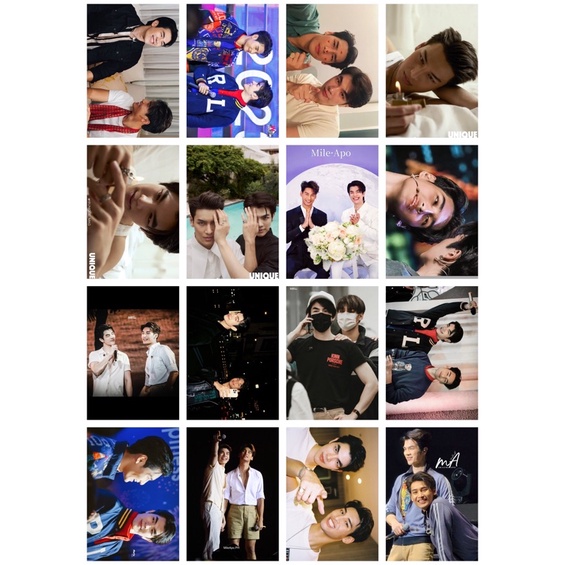 SET 16 HÌNH CARD HOẶC HÌNH DÁN MILEAPO, BIBLEBUILD, JEFFBARCODE, PONGTONG,JJUS vv