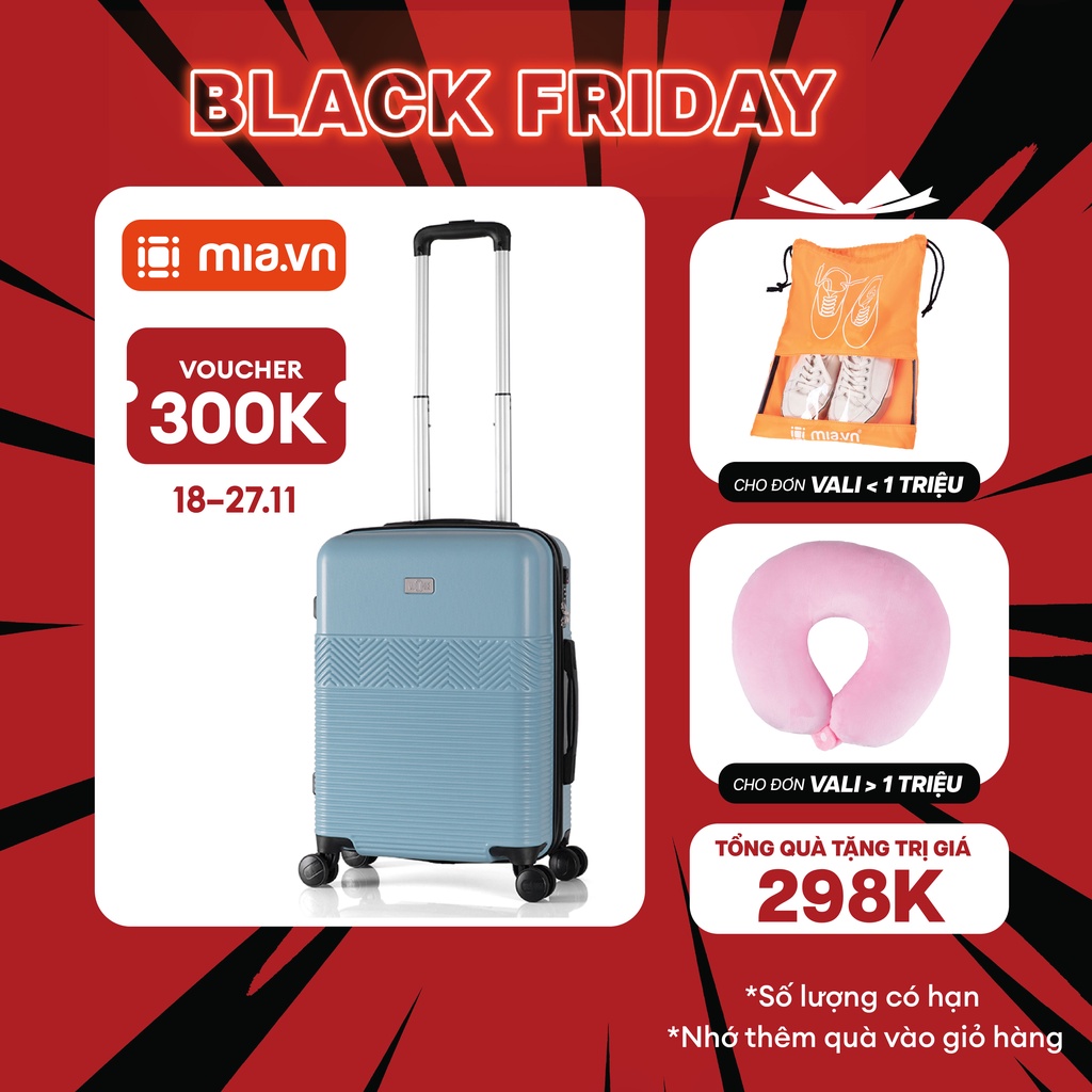 Vali Kéo MIA.vn Du Lịch Valinice ROSA size 20 S Hạn Chế Va Đập – Bảo Hành Trọn Đời