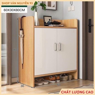 Tủ giày gỗ có cánh đa năng - tủ để đồ dùng cá nhân, kệ giày gỗ