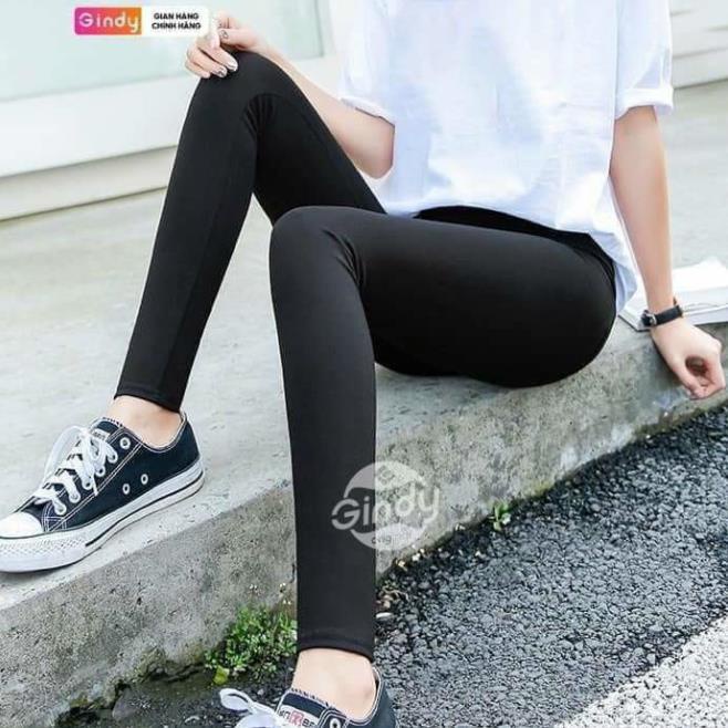 Quần Lenging Cạp Cao Gen Bụng Dày Dặn Có lót Nỉ Mặc Ôm Sát Phong Cách Trẻ Trung